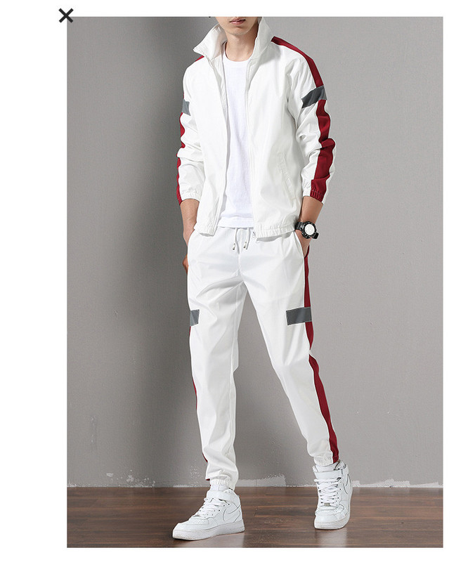 Vīriešu trīsdaļīgs sporta tērps, kas piemērots ikdienas lietošanai