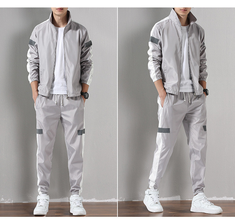 Vīriešu trīsdaļīgs sporta tērps, kas piemērots ikdienas lietošanai