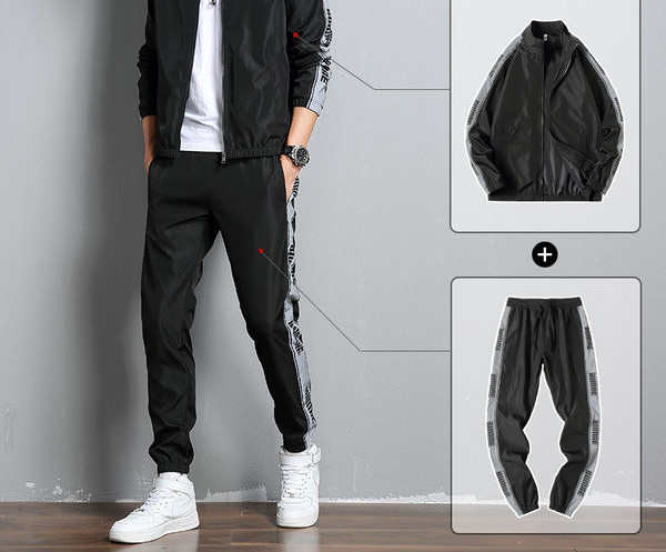 Jauna modeļa sporta trīsdaļīgs komplekts vīriešiem ar uzrakstu