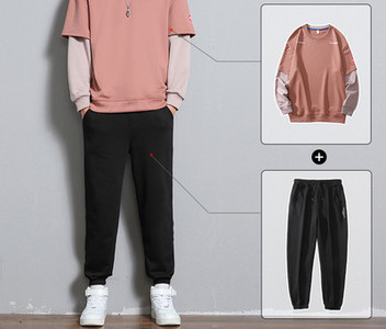 Ανδρικό αθλητικό σετ με οβάλ λαιμόκοψη