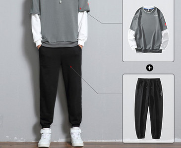 Ανδρικό αθλητικό σετ με οβάλ λαιμόκοψη