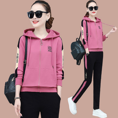 Sieviešu sporta divdaļīgs džemperis ar biksēm