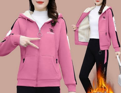 Νέο μοντέλο γυναικείο σετ με πουπουλένια φόδρα που αποτελείται από δύο μέρη