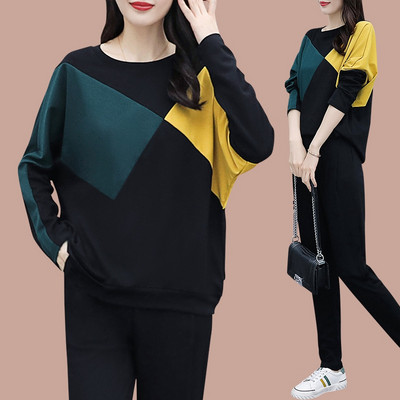 Casual γυναικείο σετ - μπλούζα και παντελόνι 