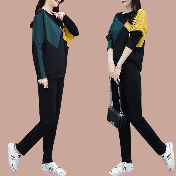 Casual γυναικείο σετ - μπλούζα και παντελόνι 