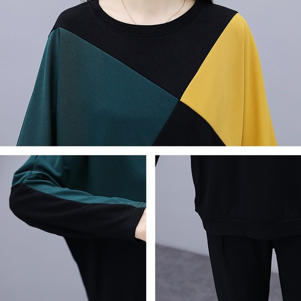 Casual γυναικείο σετ - μπλούζα και παντελόνι 