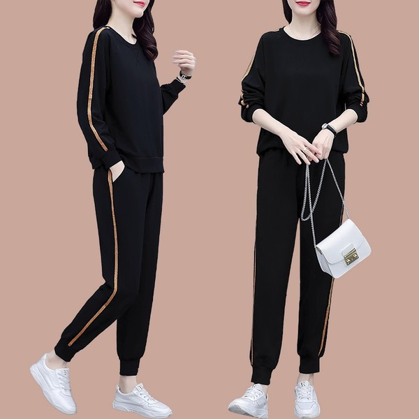 Sieviešu treniņtērps ar apmalīti un kabatu