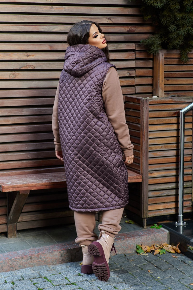 Елек от шушляк с качулка