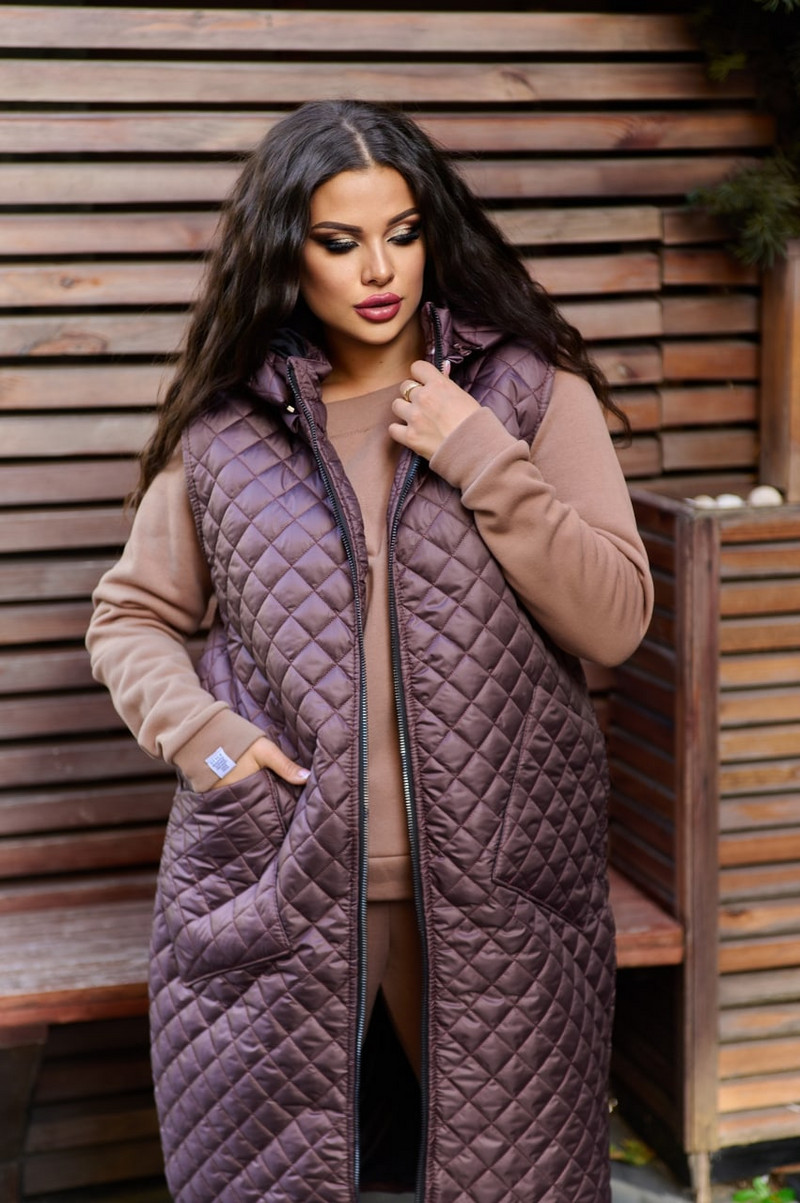 Елек от шушляк с качулка