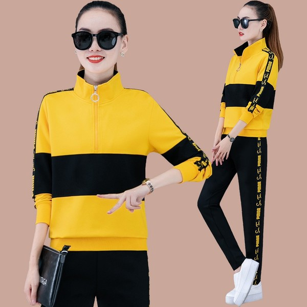 Kétrészes női atléta cipzárral