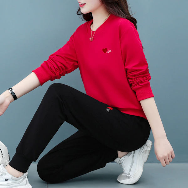 Ženski casual dvodijelni komplet - bluza i donji dio