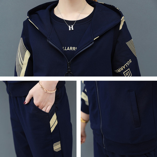 Kasdienis moteriškas trijų dalių komplektas – palaidinė, megztinis ir apatinė