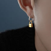 Vīriešu apaļi kulonu auskari