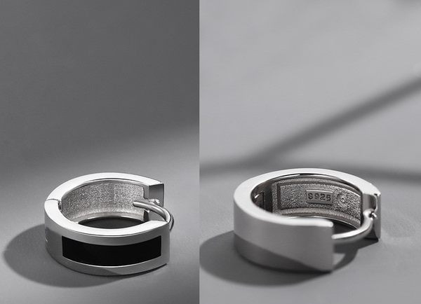 Muške naušnice u srebrnoj boji