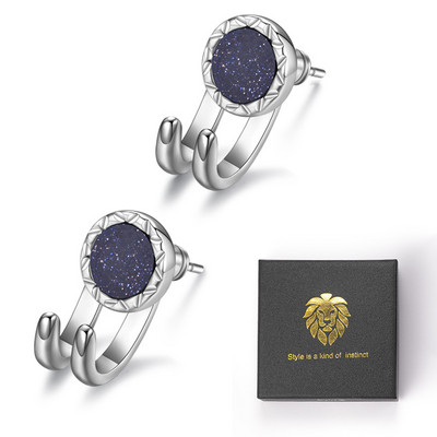 Ανδρικά σκουλαρίκια με πέτρα