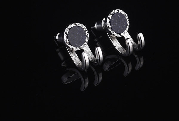 Ανδρικά σκουλαρίκια με πέτρα