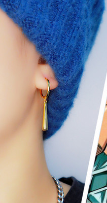 Ανδρικά σκουλαρίκια από ατσάλι σε ασημί και χρυσό χρώμα