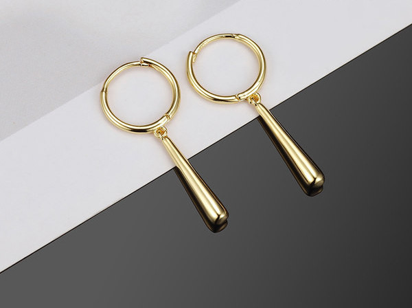 Tērauda vīriešu auskari sudraba un zelta krāsā