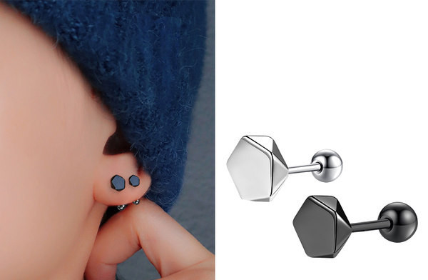 Egyszemélyes férfi fülbevaló két színben