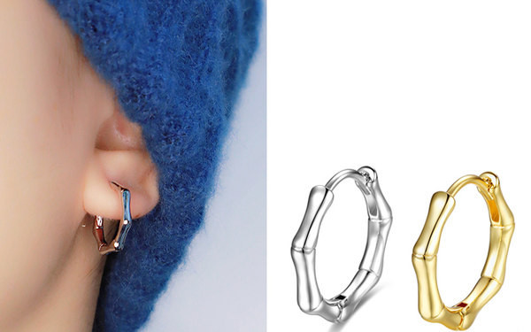 Ανδρικά casual κρίκοι σκουλαρίκια δύο χρώματα