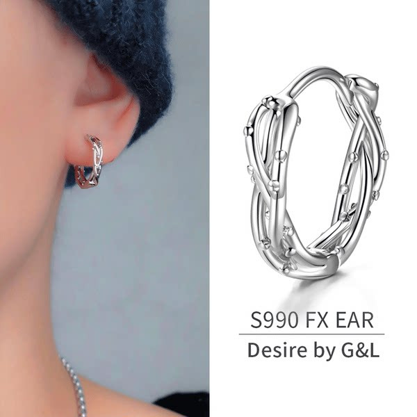 Ikdienas vīriešu auskari divās krāsās