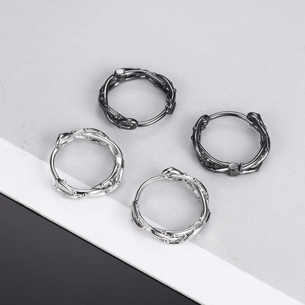 Ikdienas vīriešu auskari divās krāsās