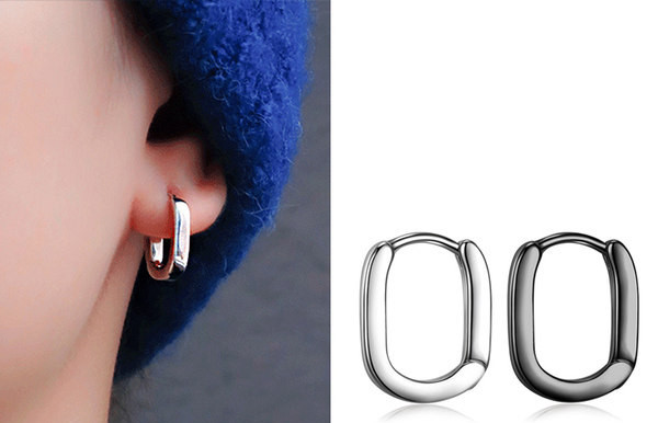 Alkalmi, két színű férfi fülbevaló