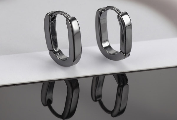 Alkalmi, két színű férfi fülbevaló