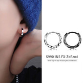 Férfi fülbevaló kerek modell