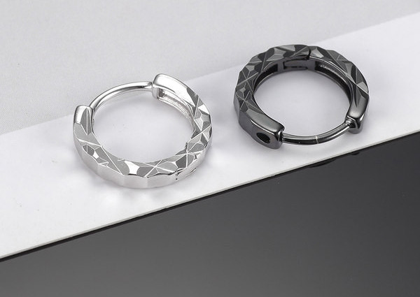 Férfi fülbevaló kerek modell