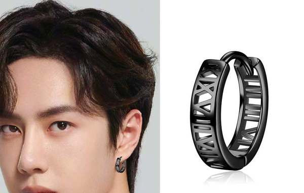 ανδρικά σκουλαρίκια σε σκούρα και ανοιχτά χρώματα