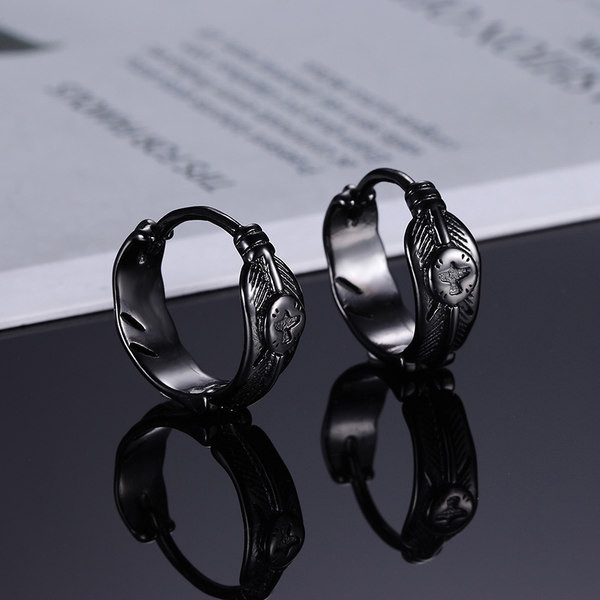 Ανδρικά σκουλαρίκια casual μοντέλο με στάμπα