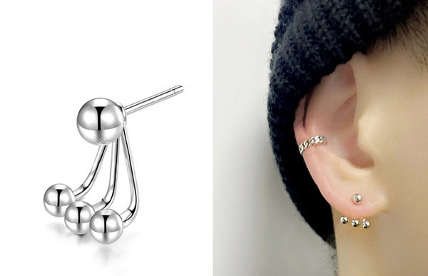 Vīriešu tērauda auskari divās krāsās