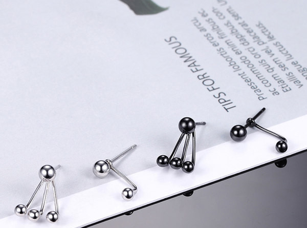 Vīriešu tērauda auskari divās krāsās