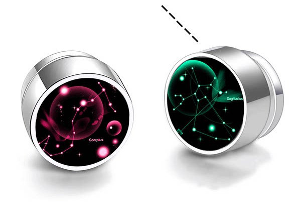 Muške naušnice u raznim bojama