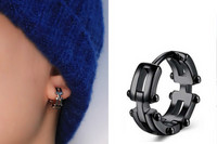 Vīriešu auskari ar sudraba detaļām