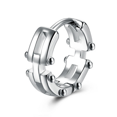 Vīriešu auskari ar sudraba detaļām