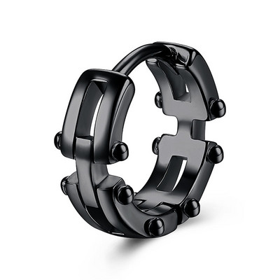 Vīriešu auskari ar sudraba detaļām