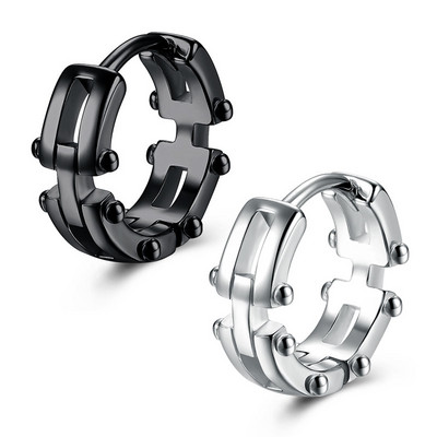 Vīriešu auskari ar sudraba detaļām