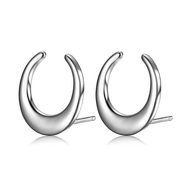 Moderne muške naušnice u srebrnoj boji