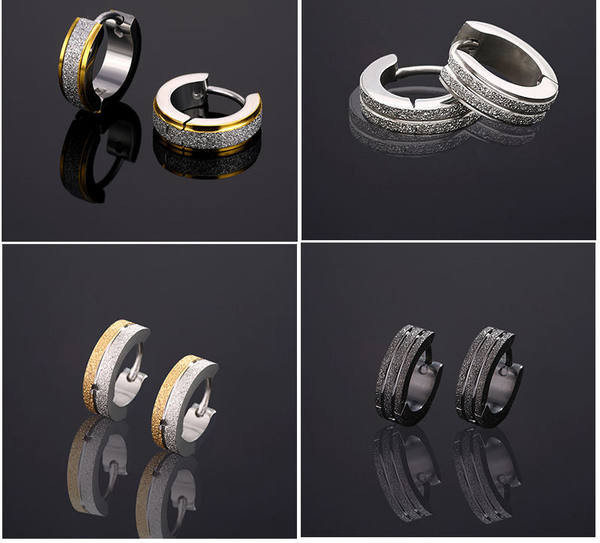 Ανδρικά στρογγυλά σκουλαρίκια σε διάφορα χρώματα