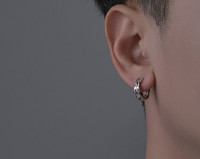 Sudraba auskari ar apaļu formu