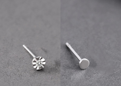 Vīriešu auskari ar dekoratīviem akmeņiem, komplektā 1 vai 2 gab