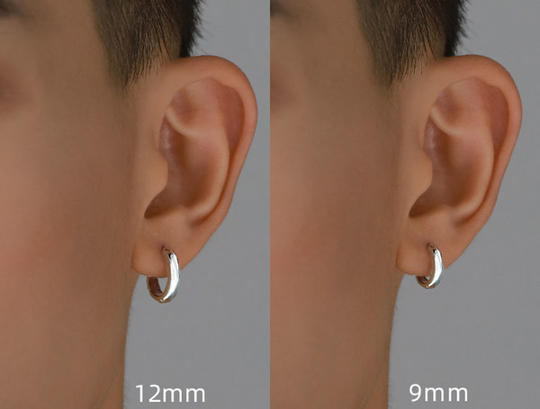 Vīriešu auskari - divās krāsās