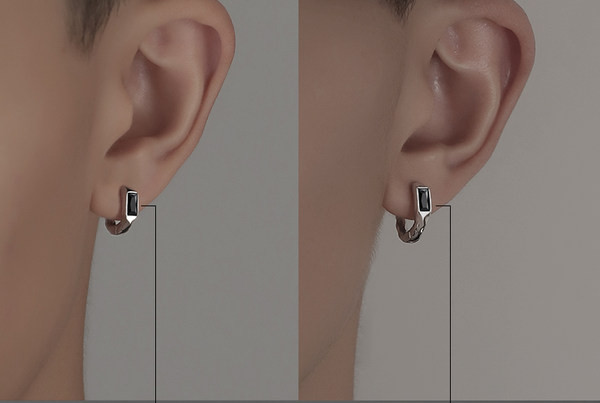 Ikdienas vīriešu sprādzes auskari