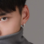 Sidabriniai vyriški auskarai