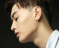 Σκουλαρίκια σταυρός από ατσάλι