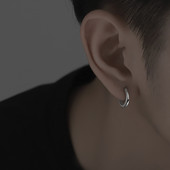 Tērauda auskari sudraba krāsā