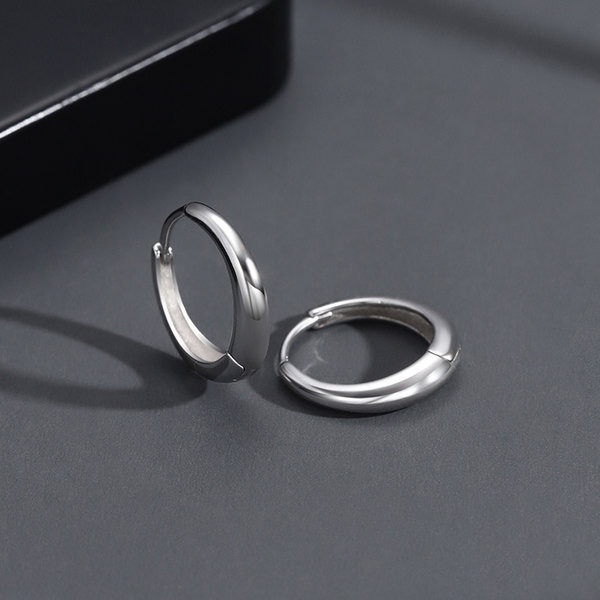 Tērauda auskari sudraba krāsā