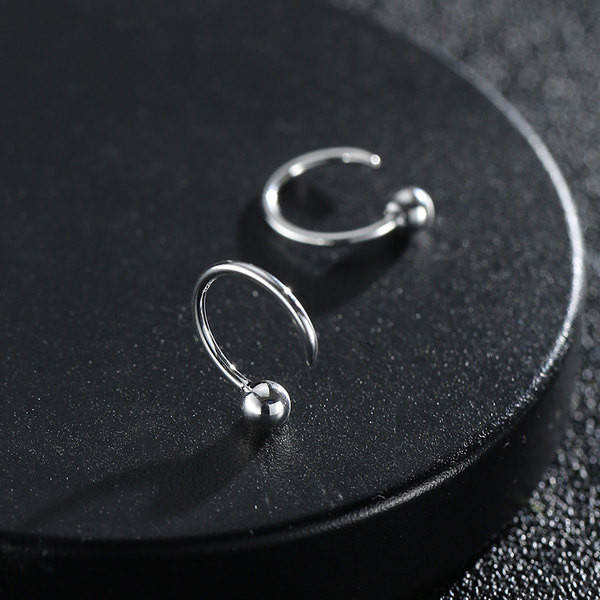 Muške naušnice u srebrnoj boji - dva modela